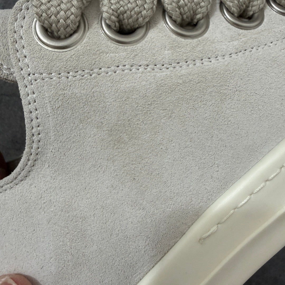 Rick Owens Temple Jumbolace Low in Suede Leather