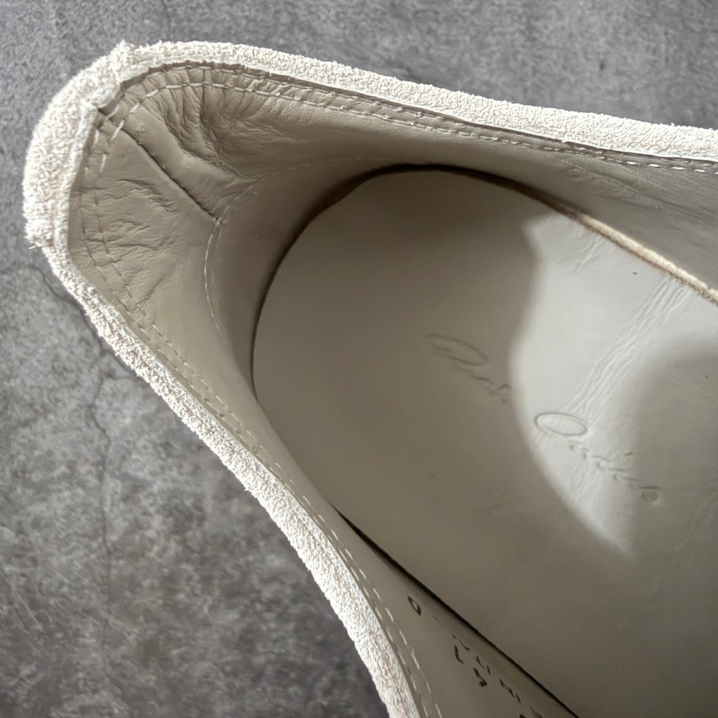 Rick Owens Temple Jumbolace Low in Suede Leather