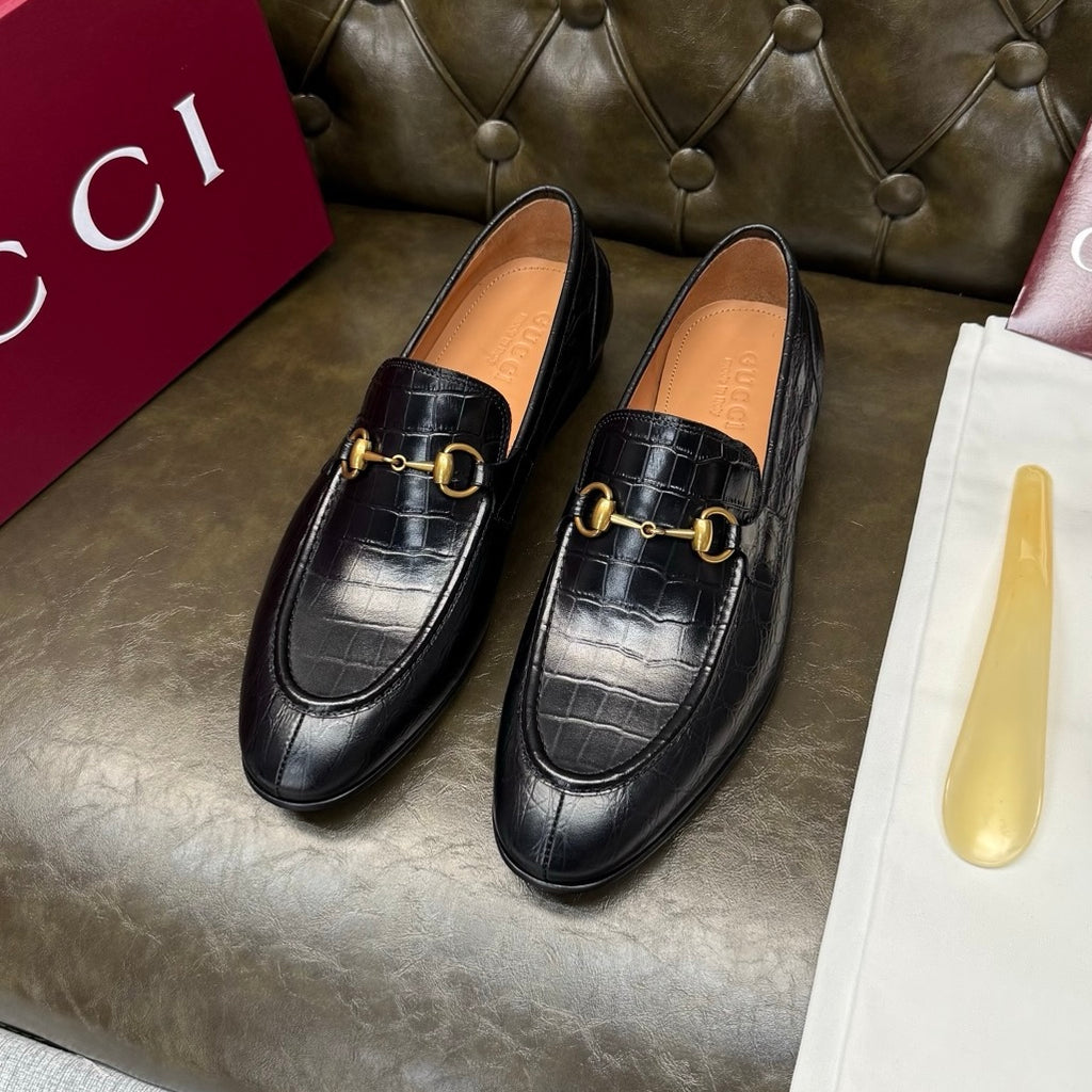 Gucci Jordaan Loafer in Crocodile