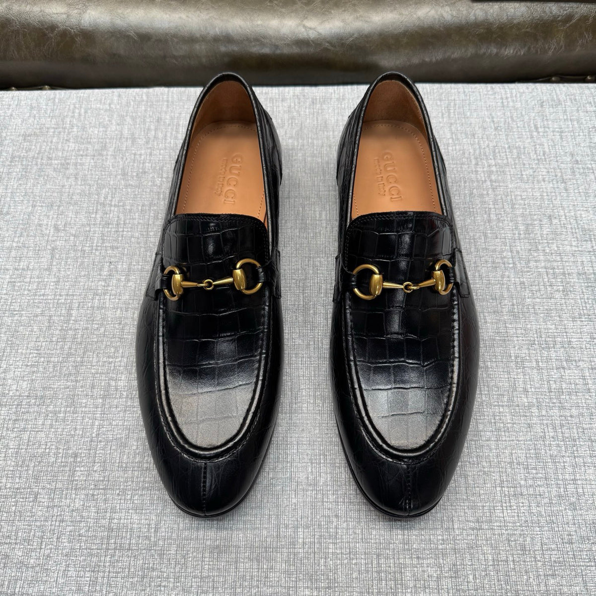 Gucci Jordaan Loafer in Crocodile