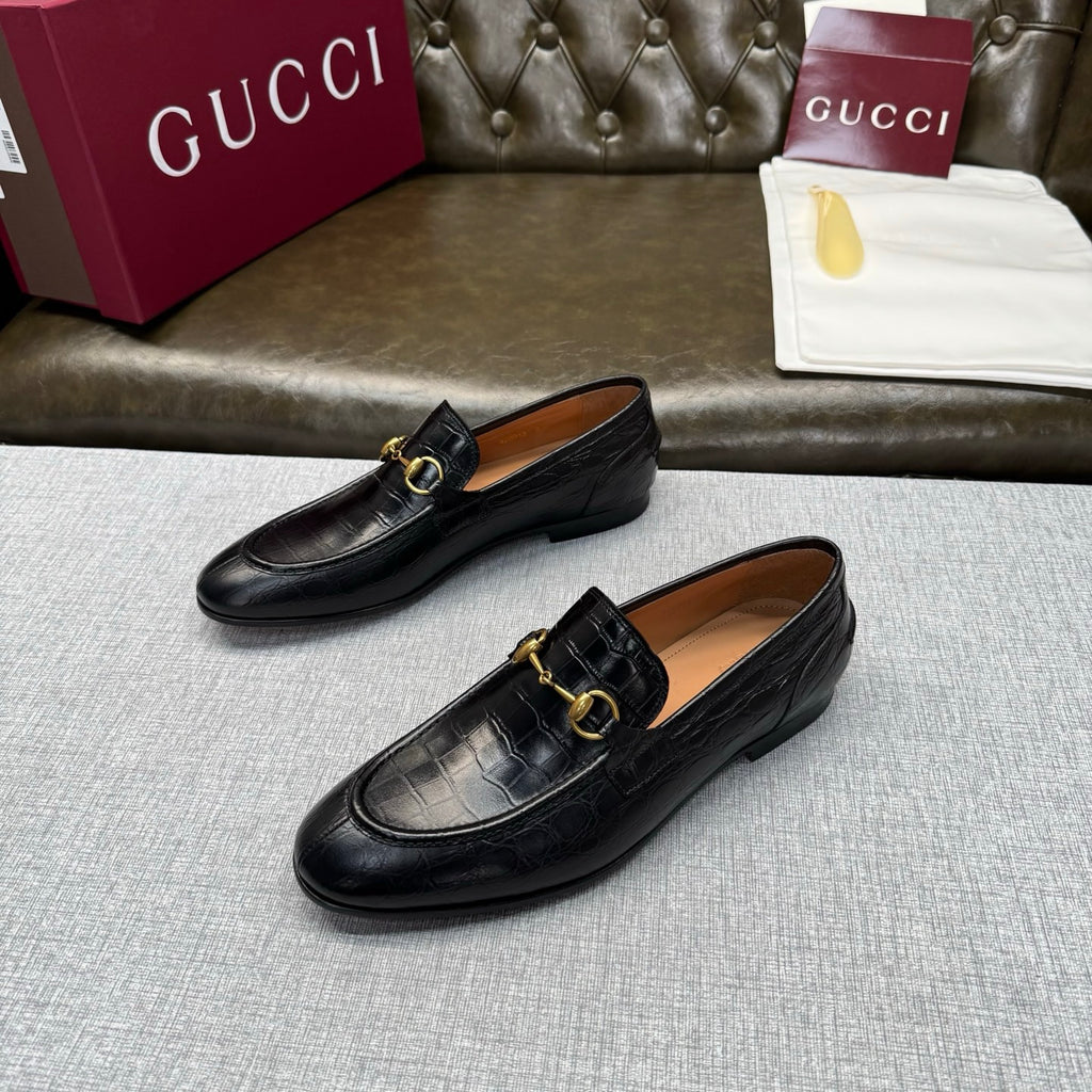 Gucci Jordaan Loafer in Crocodile