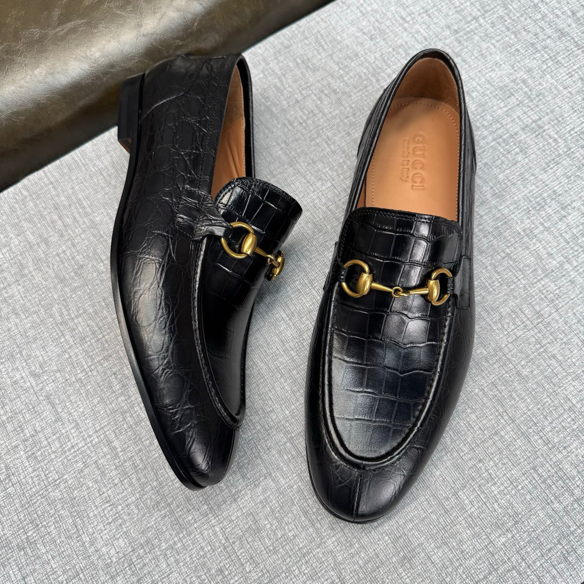 Gucci Jordaan Loafer in Crocodile