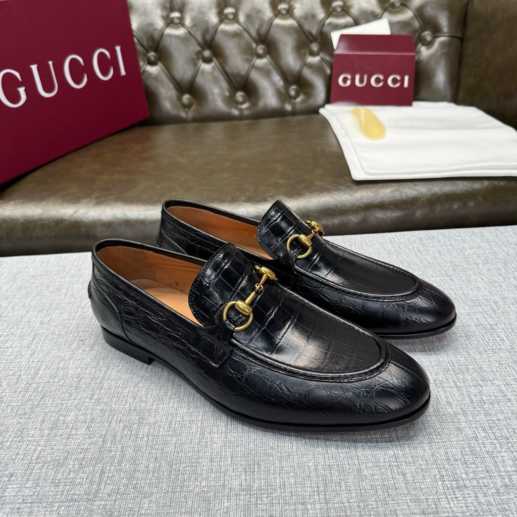 Gucci Jordaan Loafer in Crocodile