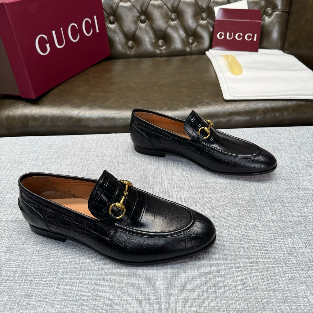 Gucci Jordaan Loafer in Crocodile
