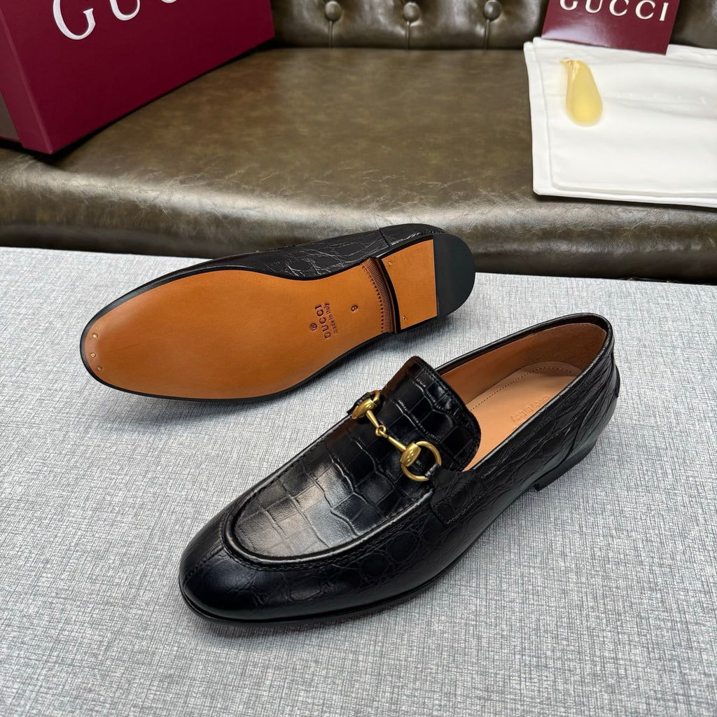 Gucci Jordaan Loafer in Crocodile