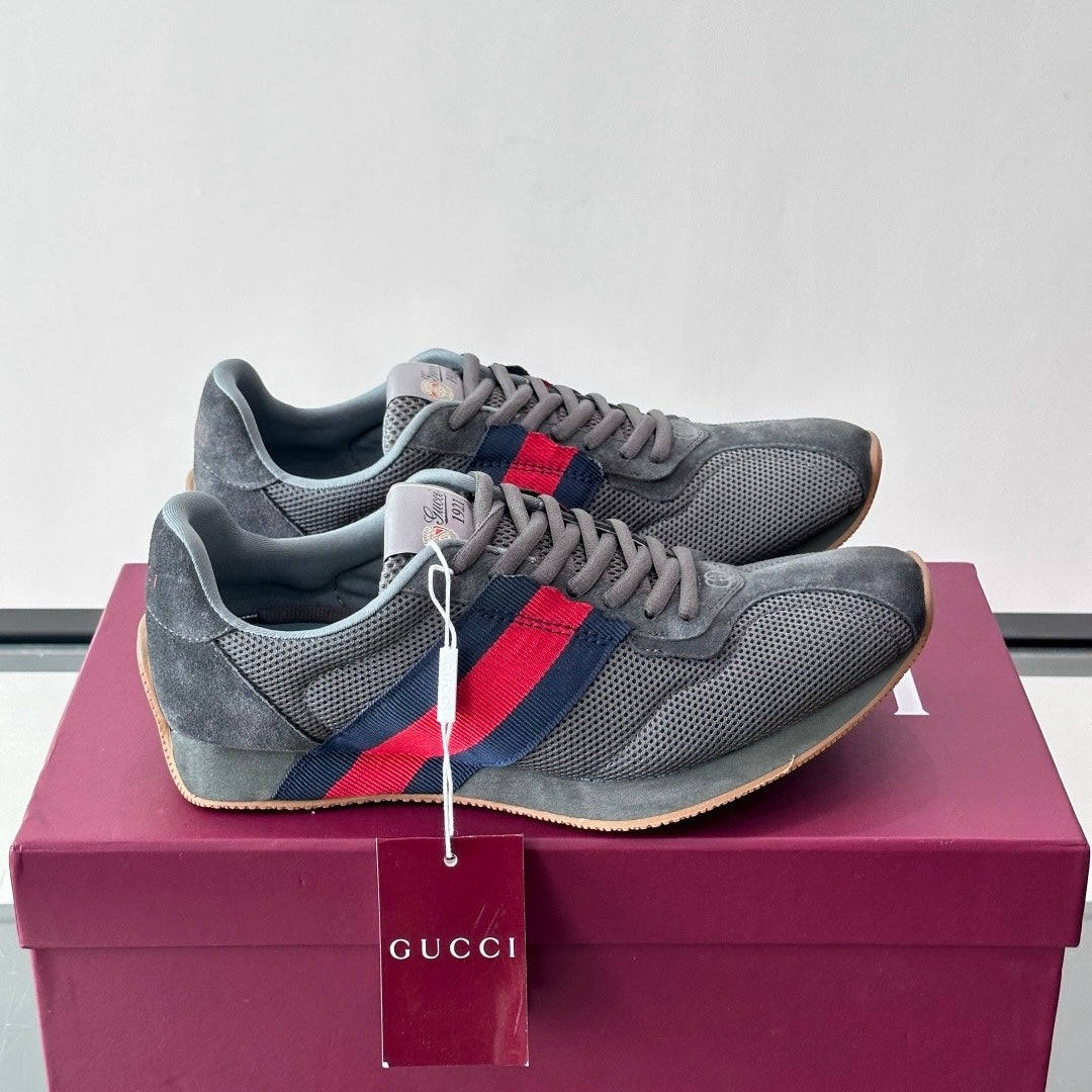 Gucci Tempo Sneaker in Mesh And Suede