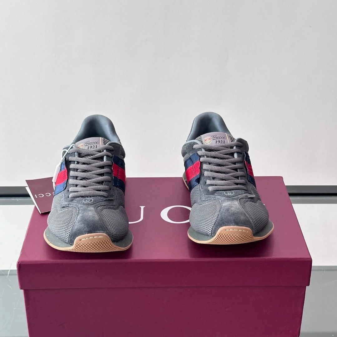 Gucci Tempo Sneaker in Mesh And Suede