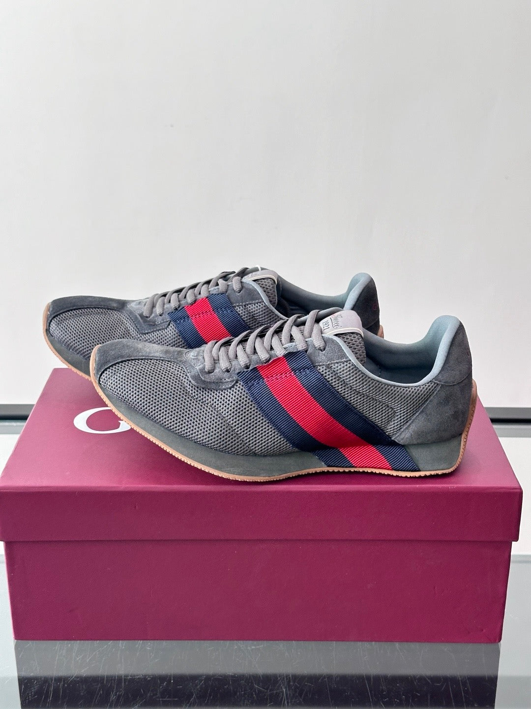 Gucci Tempo Sneaker in Mesh And Suede