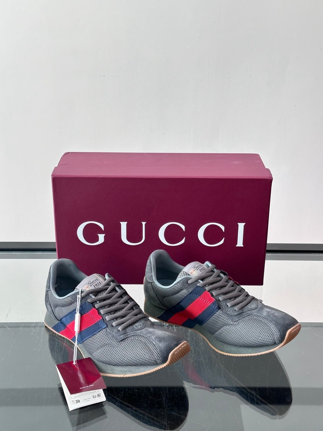 Gucci Tempo Sneaker in Mesh And Suede