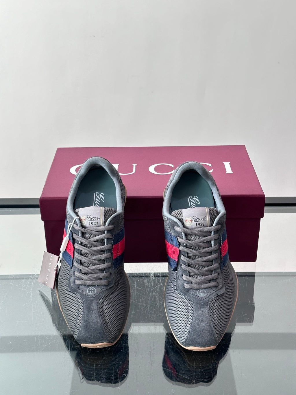 Gucci Tempo Sneaker in Mesh And Suede