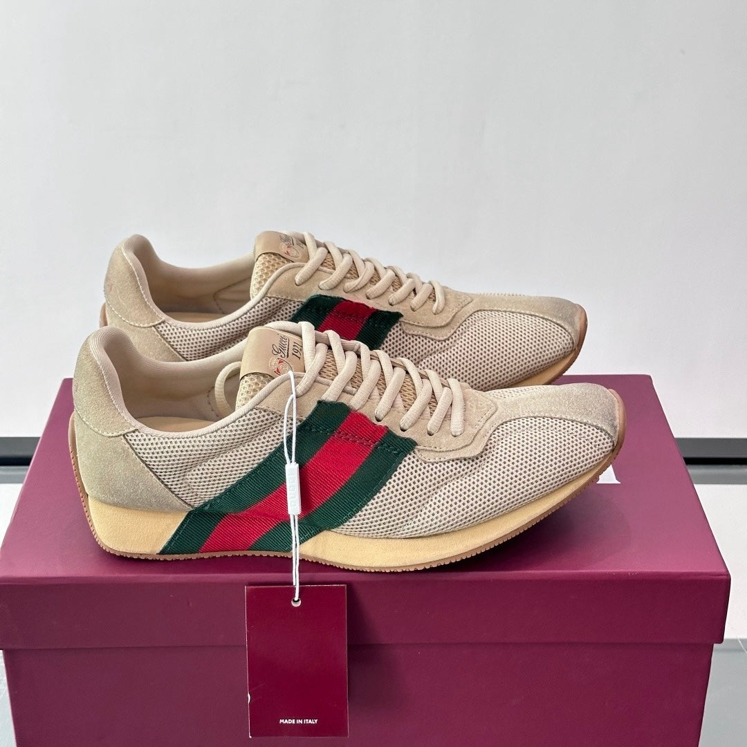 Gucci Tempo Sneaker in Mesh And Suede