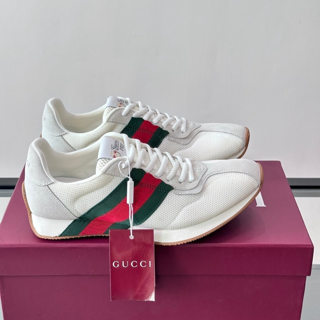Gucci Tempo Sneaker in Mesh And Suede