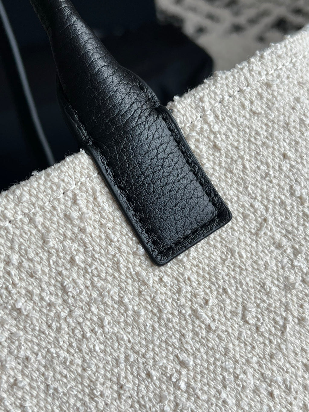 Chanel Small Urban Essential East West Shopping Tote in Calfskin Boucle