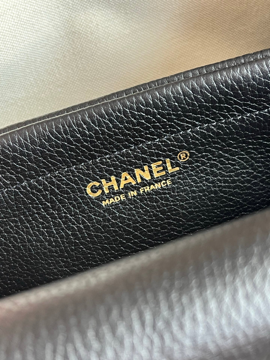 Chanel Small Urban Essential East West Shopping Tote in Calfskin Boucle