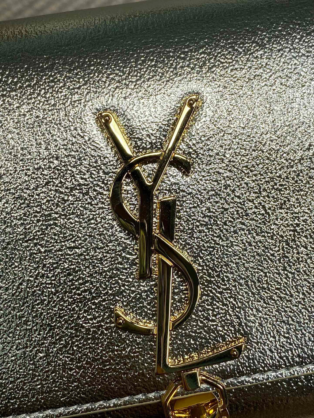 Saint Laurent Kate Small Tassel Bag in Metallic Leather