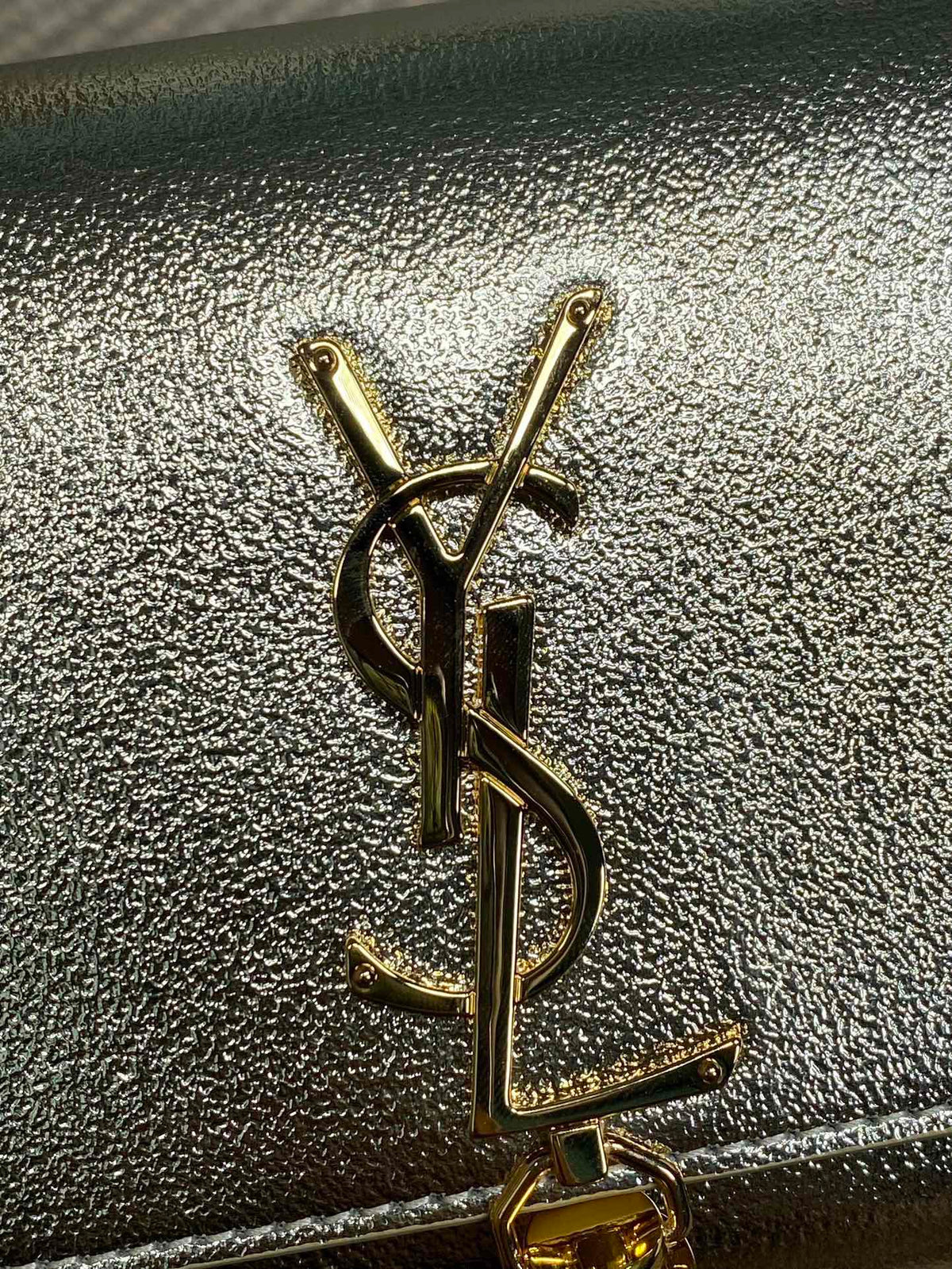 Saint Laurent Kate Small Tassel Bag in Metallic Leather