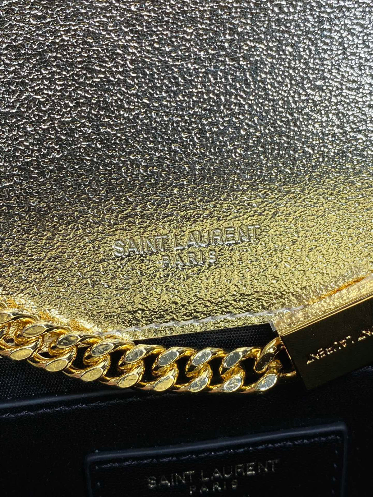 Saint Laurent Kate Small Tassel Bag in Metallic Leather