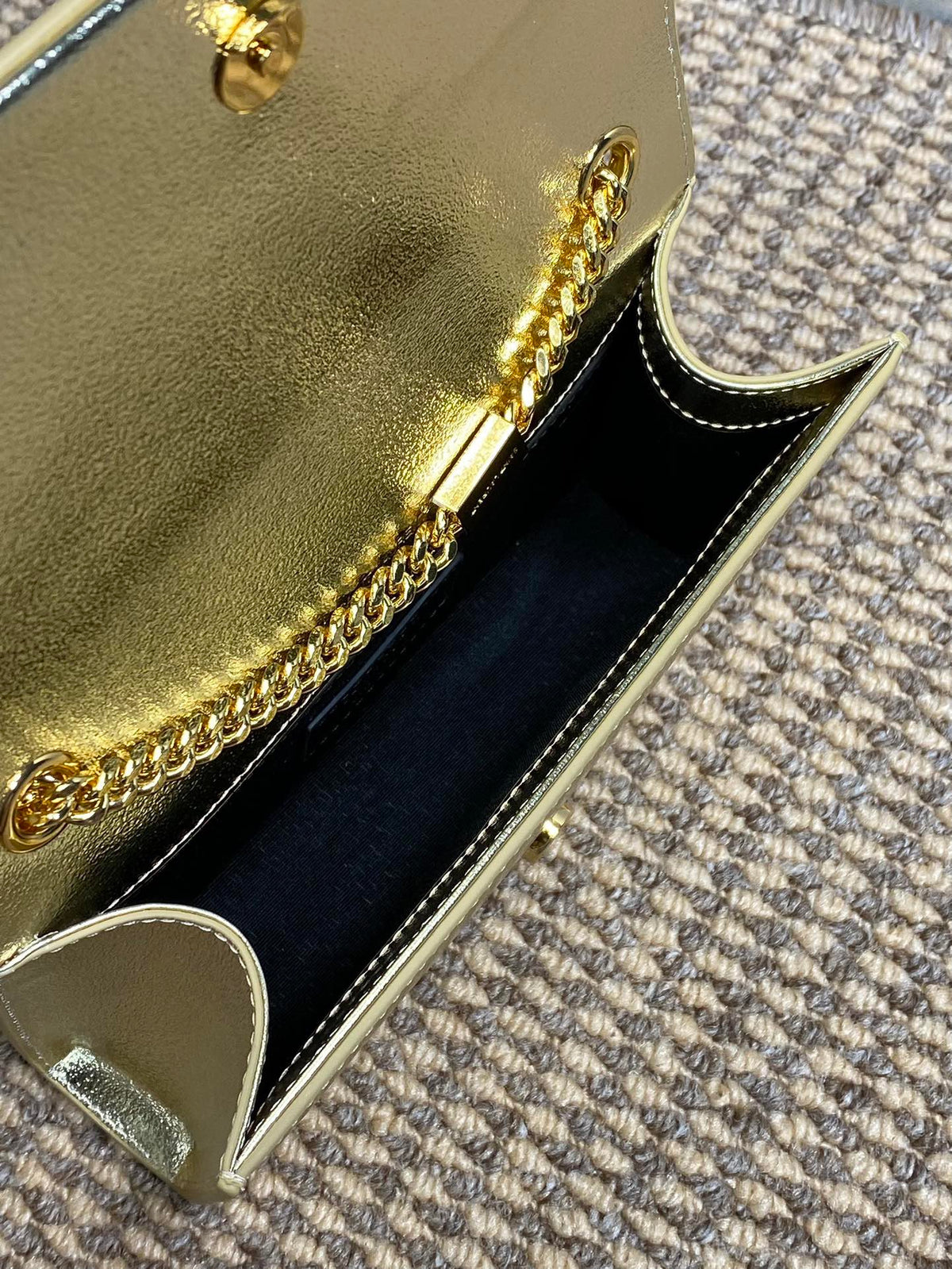 Saint Laurent Kate Small Tassel Bag in Metallic Leather