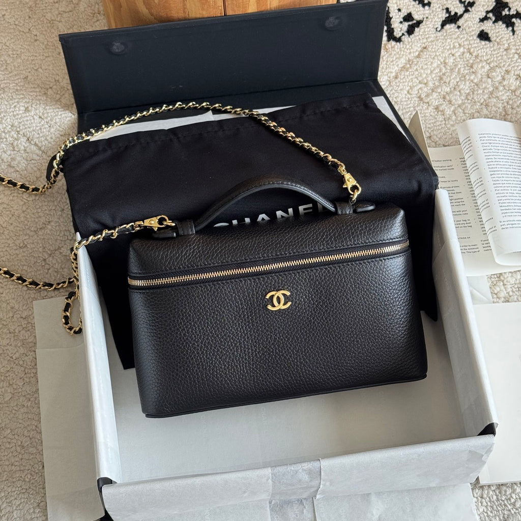 Chanel Large Vanity with Chain in Grained Calfskin