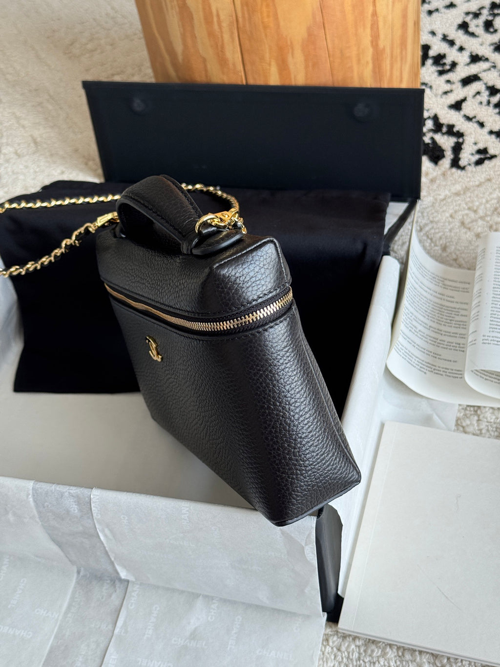 Chanel Large Vanity with Chain in Grained Calfskin