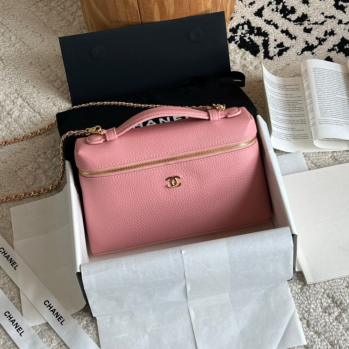 Chanel Large Vanity with Chain in Grained Calfskin