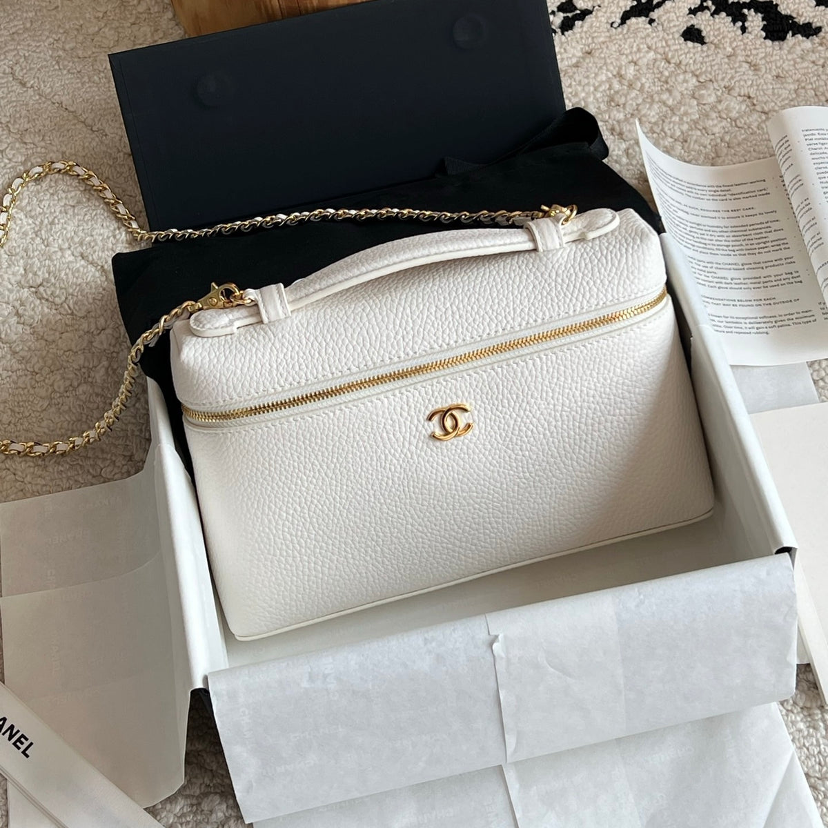 Chanel Large Vanity with Chain in Grained Calfskin