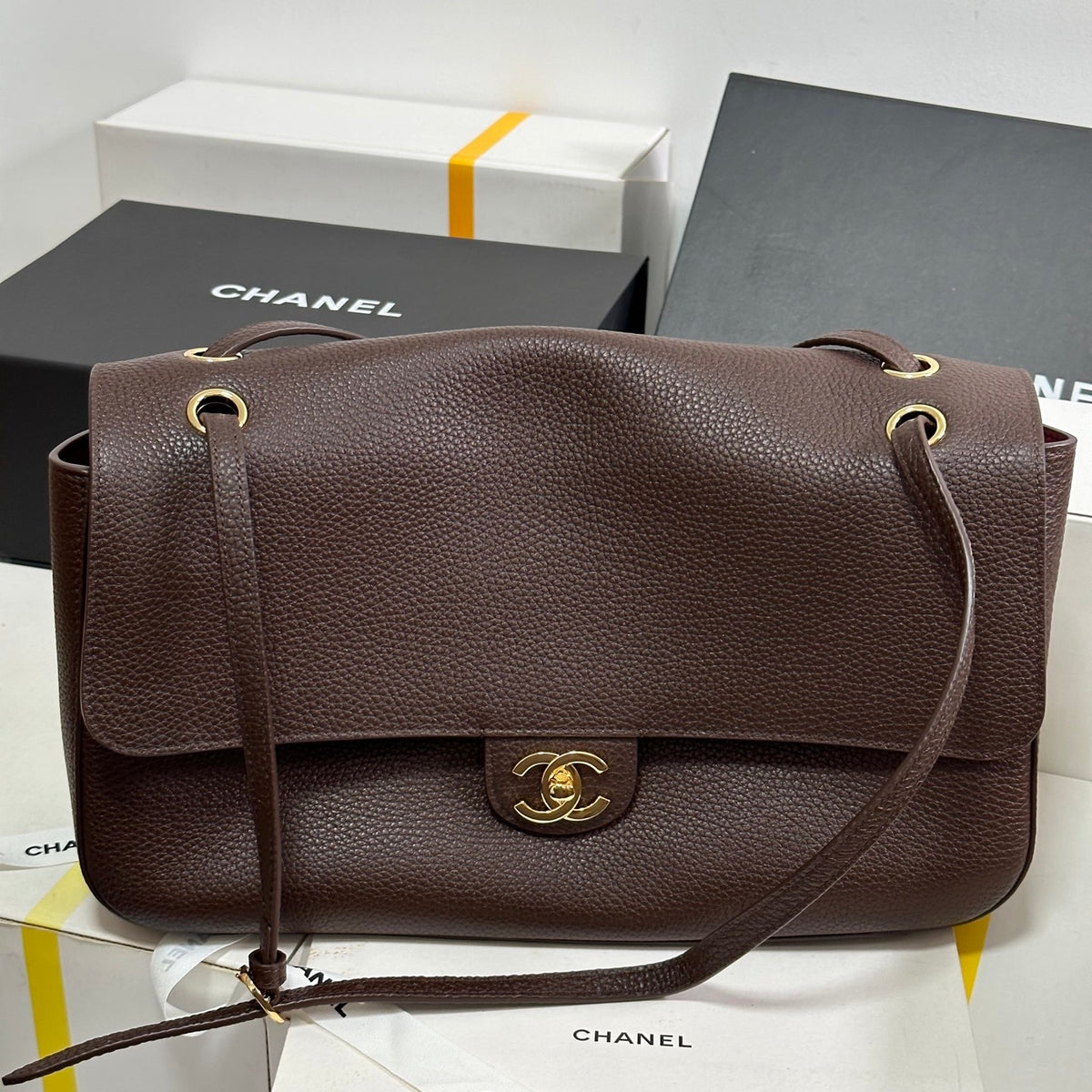 Chanel Maxi Flap Bag in Grained Calfskin AS6231