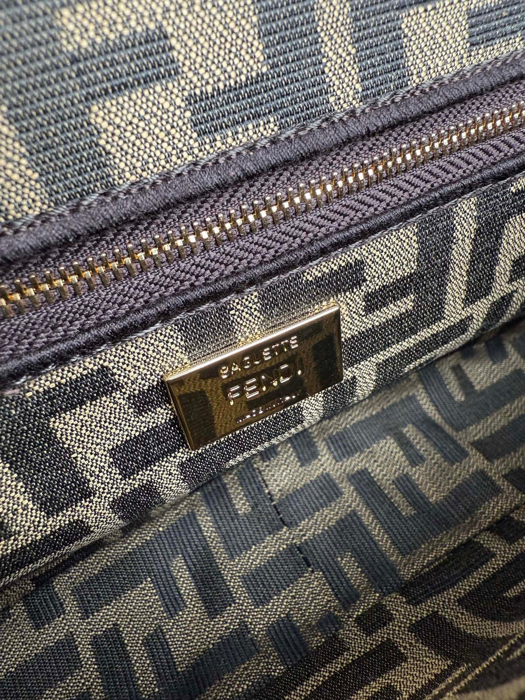 Fendi Baguette Bag in Tobacco Brown FF Jacquard Fabric
