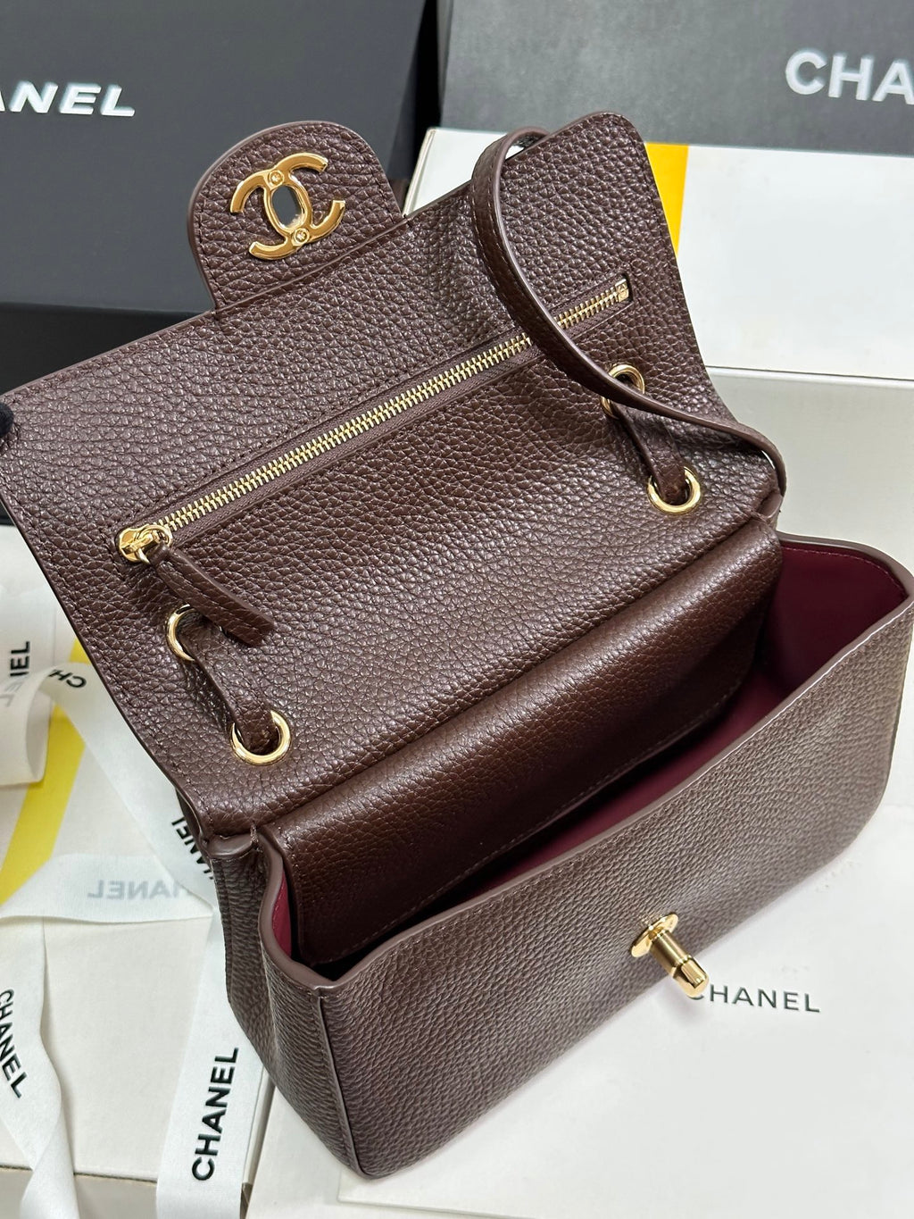 Chanel Mini Souplissimo Flap Bag in Grained Calfskin