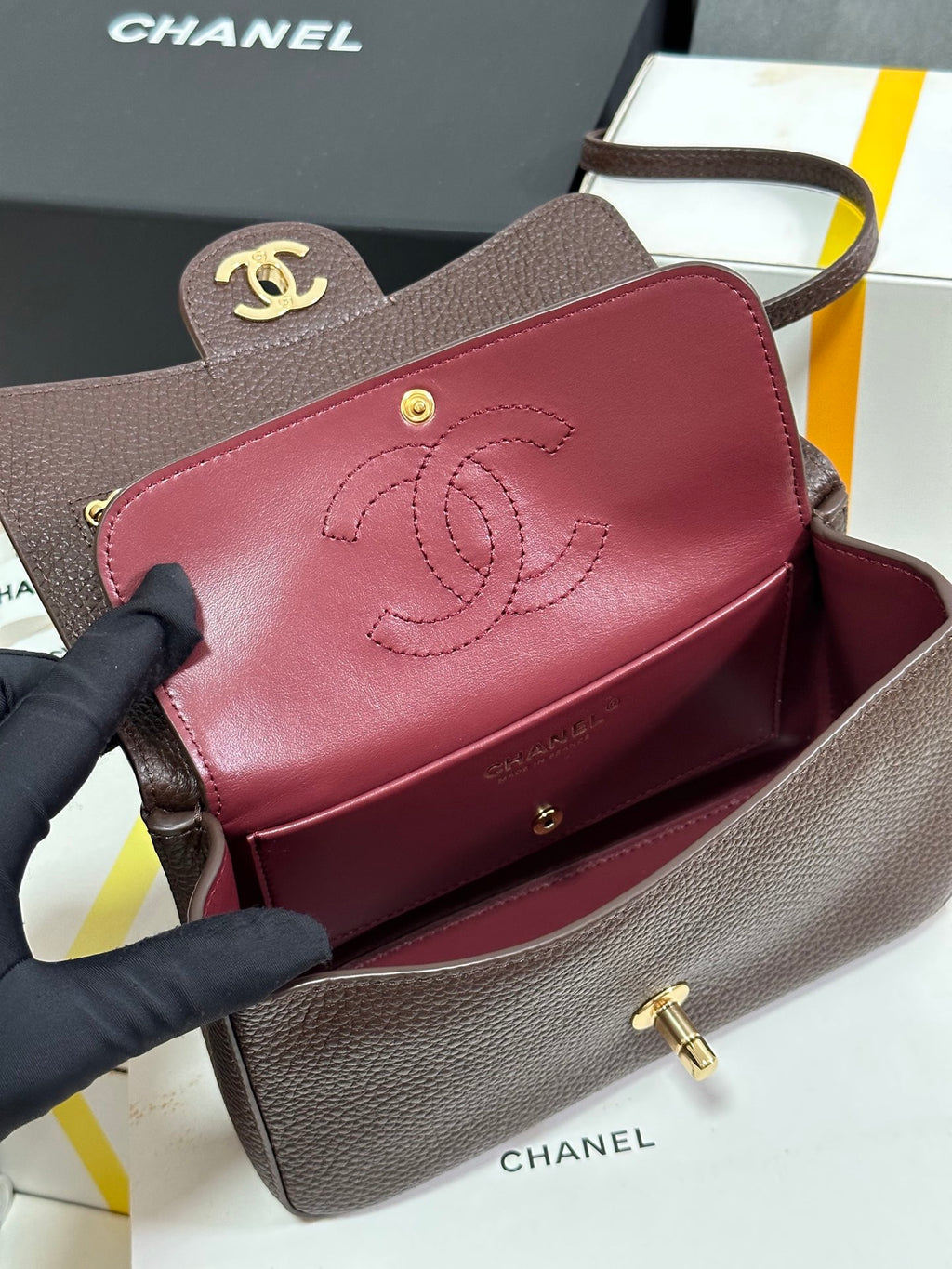 Chanel Mini Souplissimo Flap Bag in Grained Calfskin