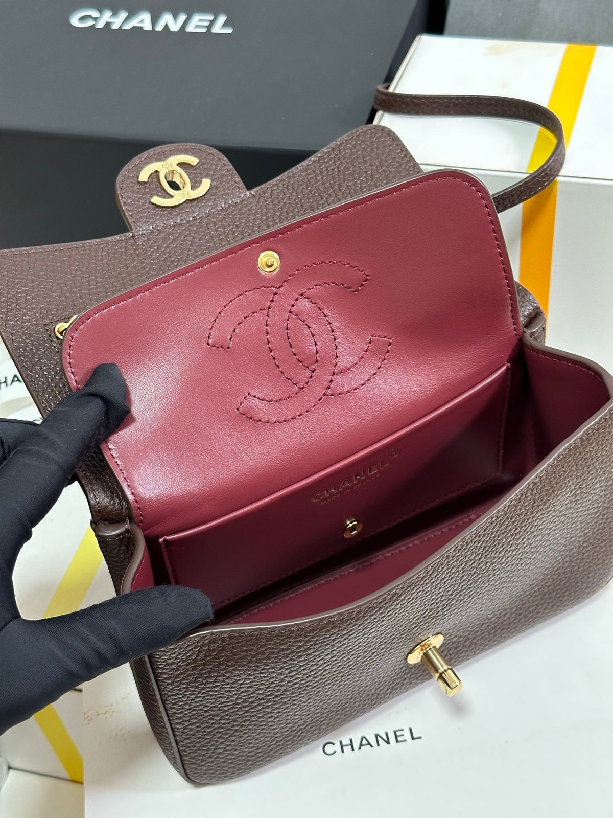 Chanel Mini Souplissimo Flap Bag in Grained Calfskin