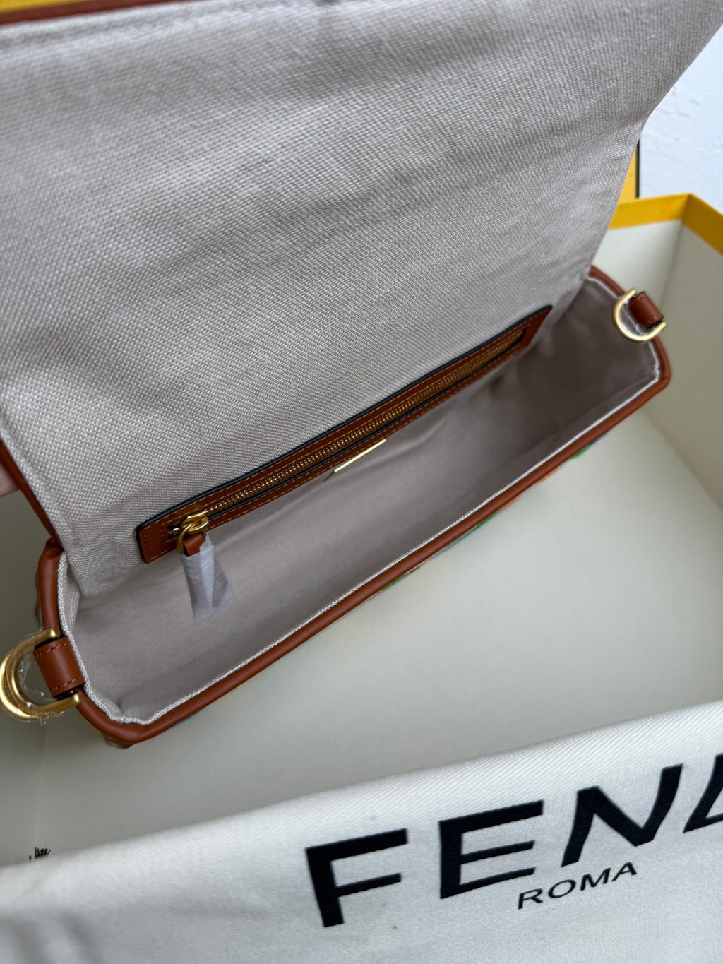 Fendi Baguette Bag in FF Motif Canvas