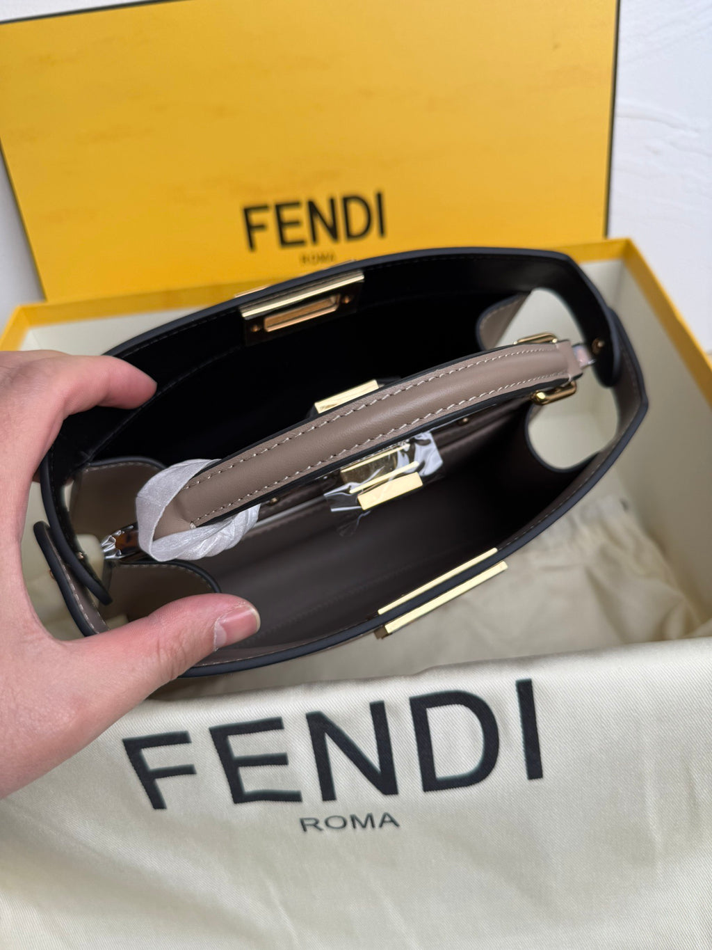 Fendi My Peekaboo Small Bag in Calfskin