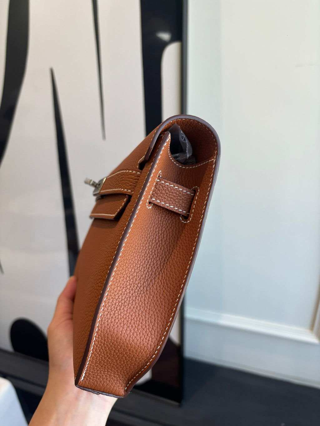 Hermes Kelly Depeches 25 Pouch in Togo Calfskin