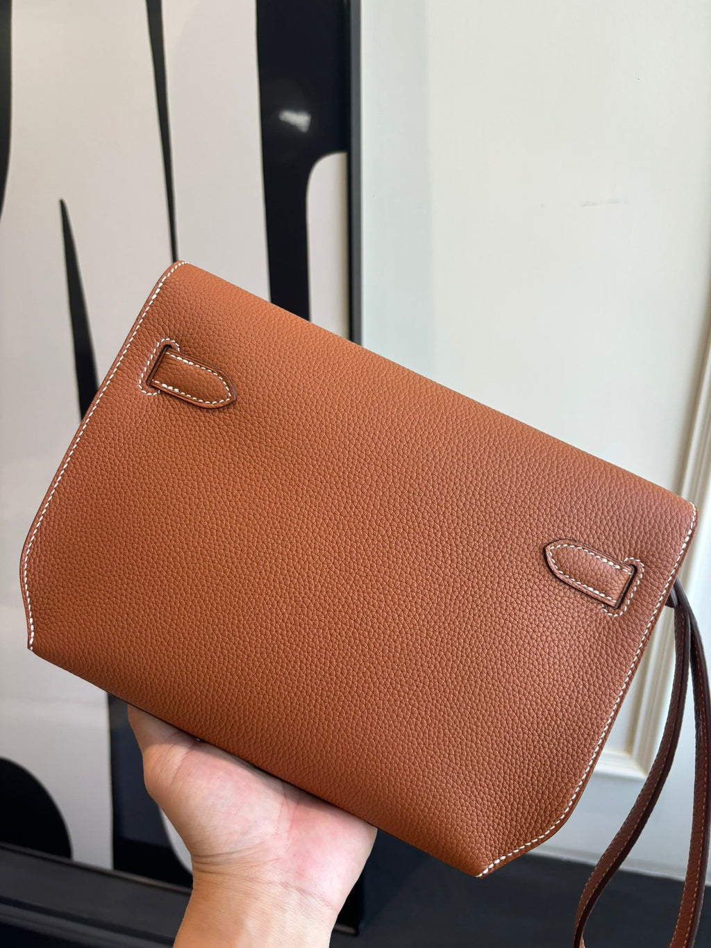 Hermes Kelly Depeches 25 Pouch in Togo Calfskin