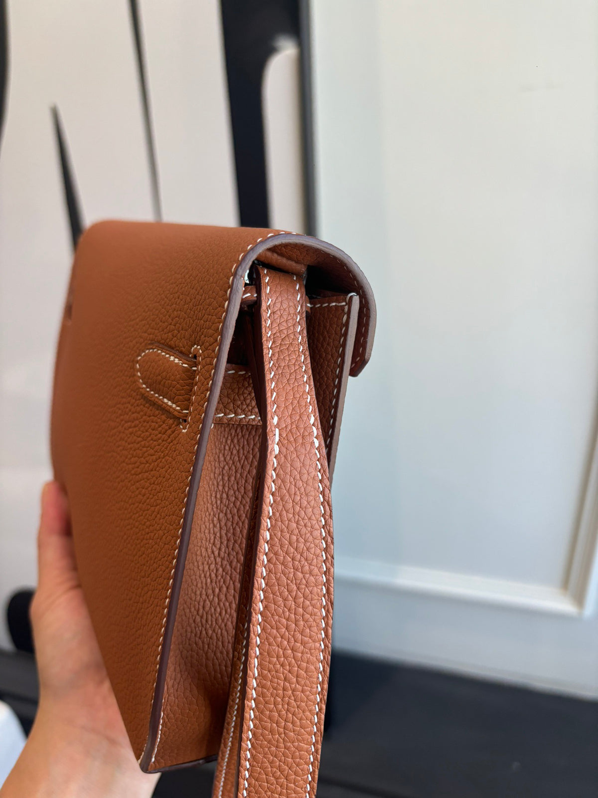 Hermes Kelly Depeches 25 Pouch in Togo Calfskin
