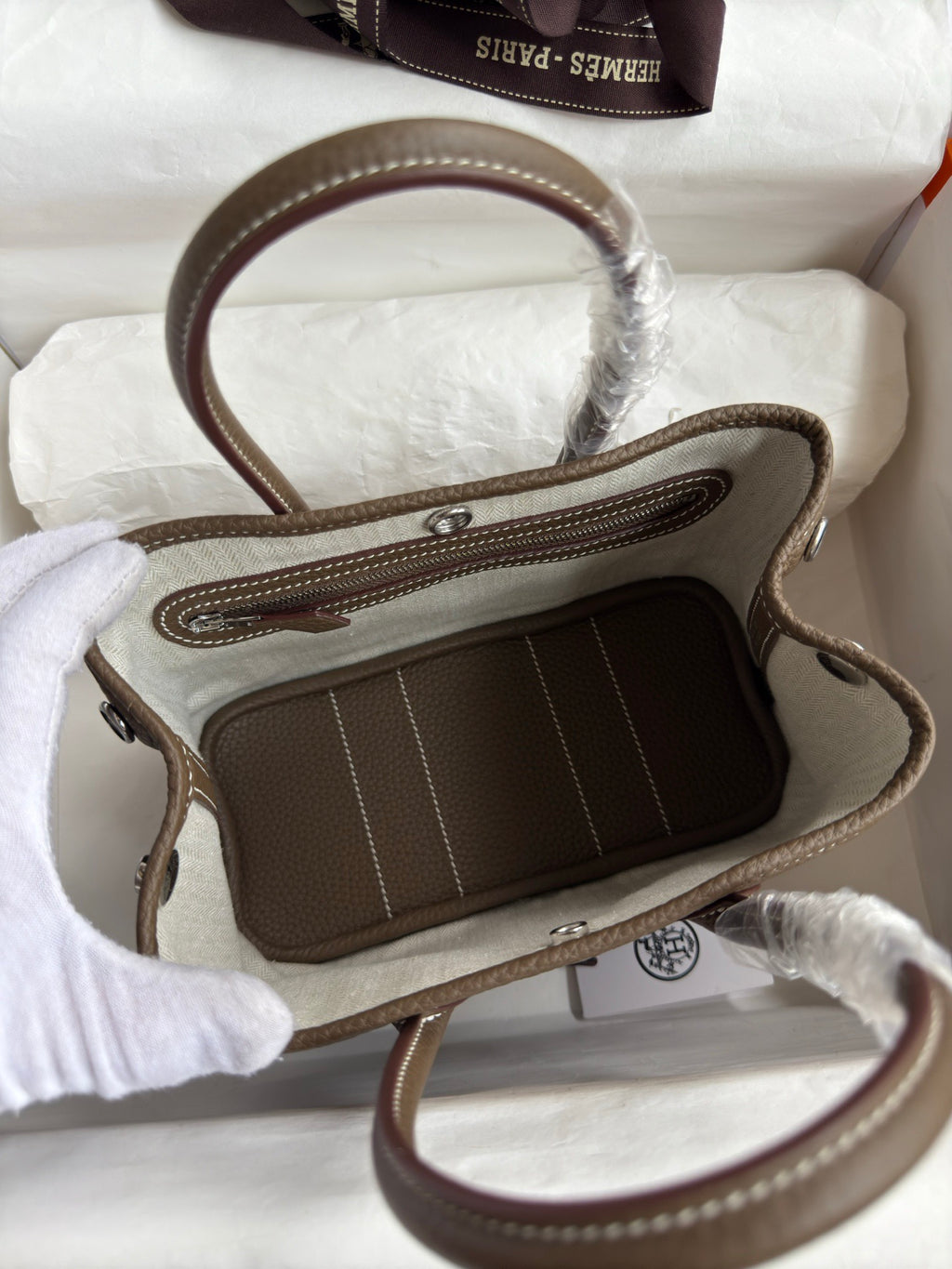 Hermes Garden Party MIni Bag in Negonda Calfskin