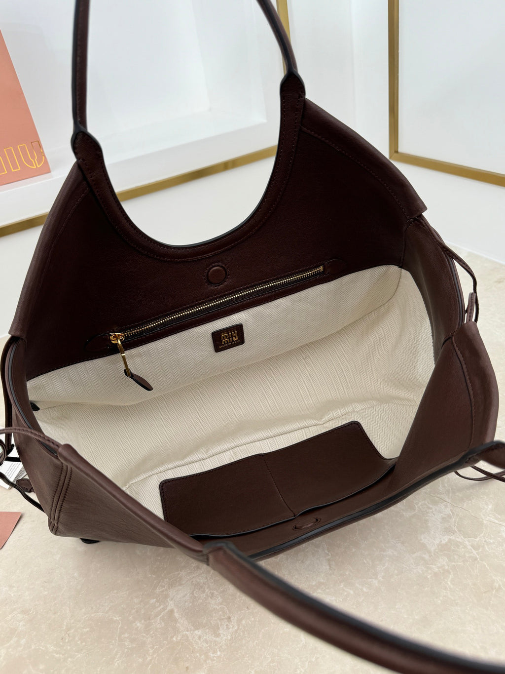 Miu Miu Ivy Shopping Bag in Nappa Leather