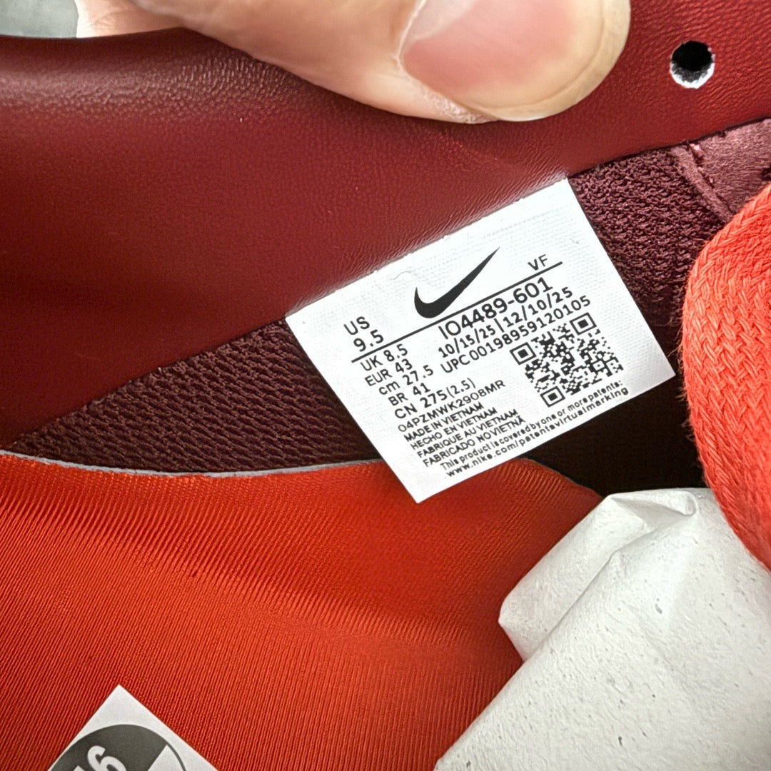 Nike Air Force 1 Low Patent Leather Dark Team Red Safety Orang IO4489-601