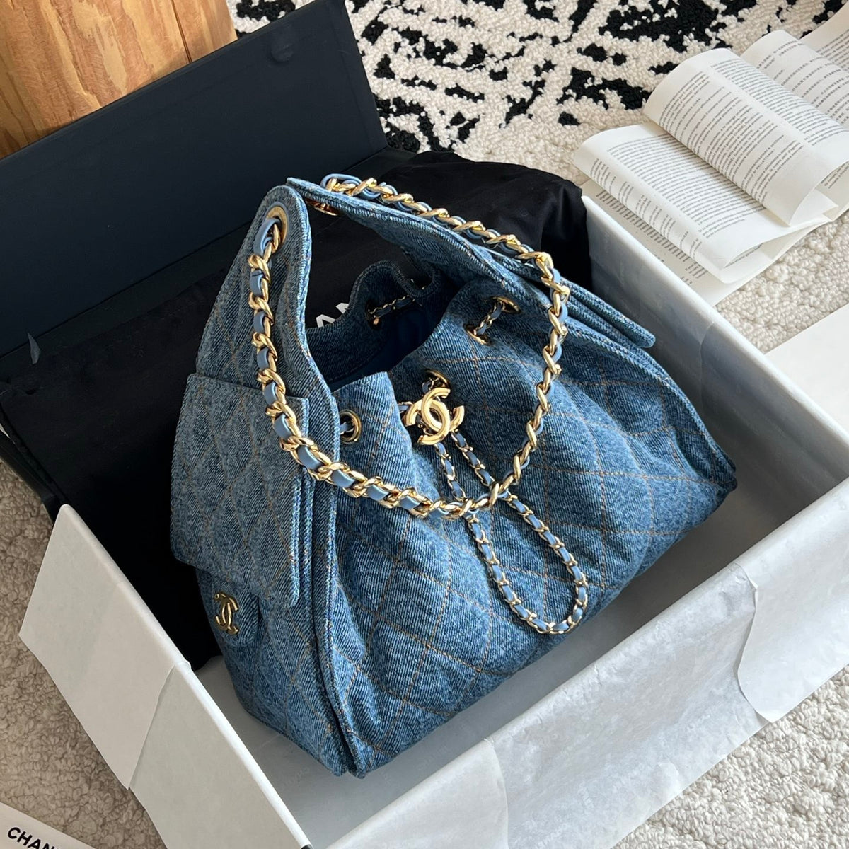 Chanel 25 Small Handbag in Washed Denim