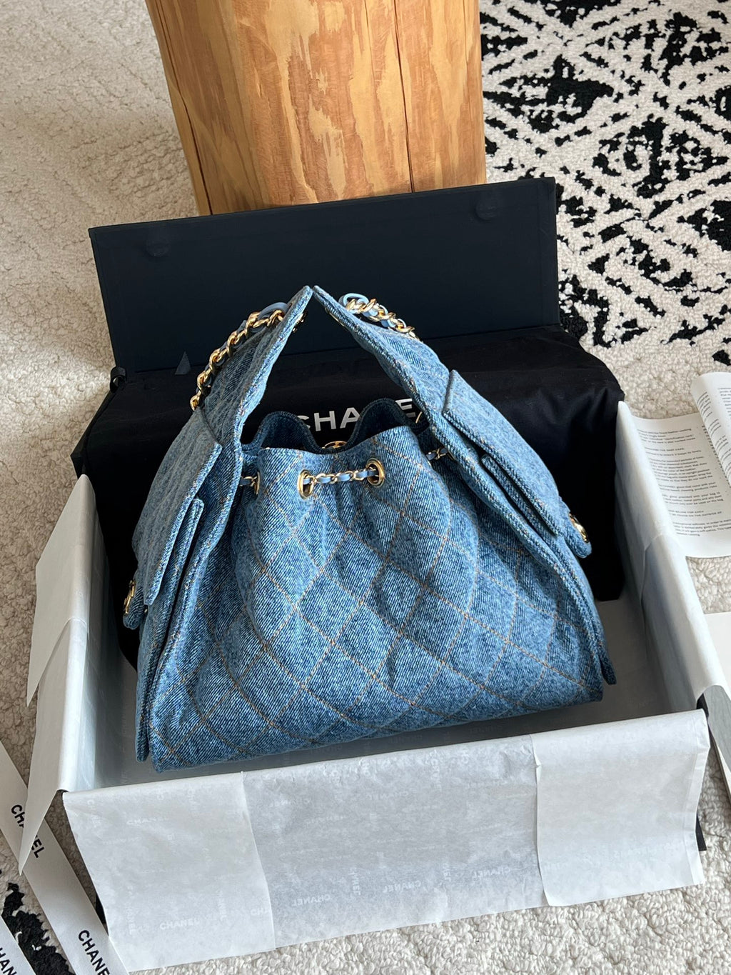 Chanel 25 Small Handbag in Washed Denim