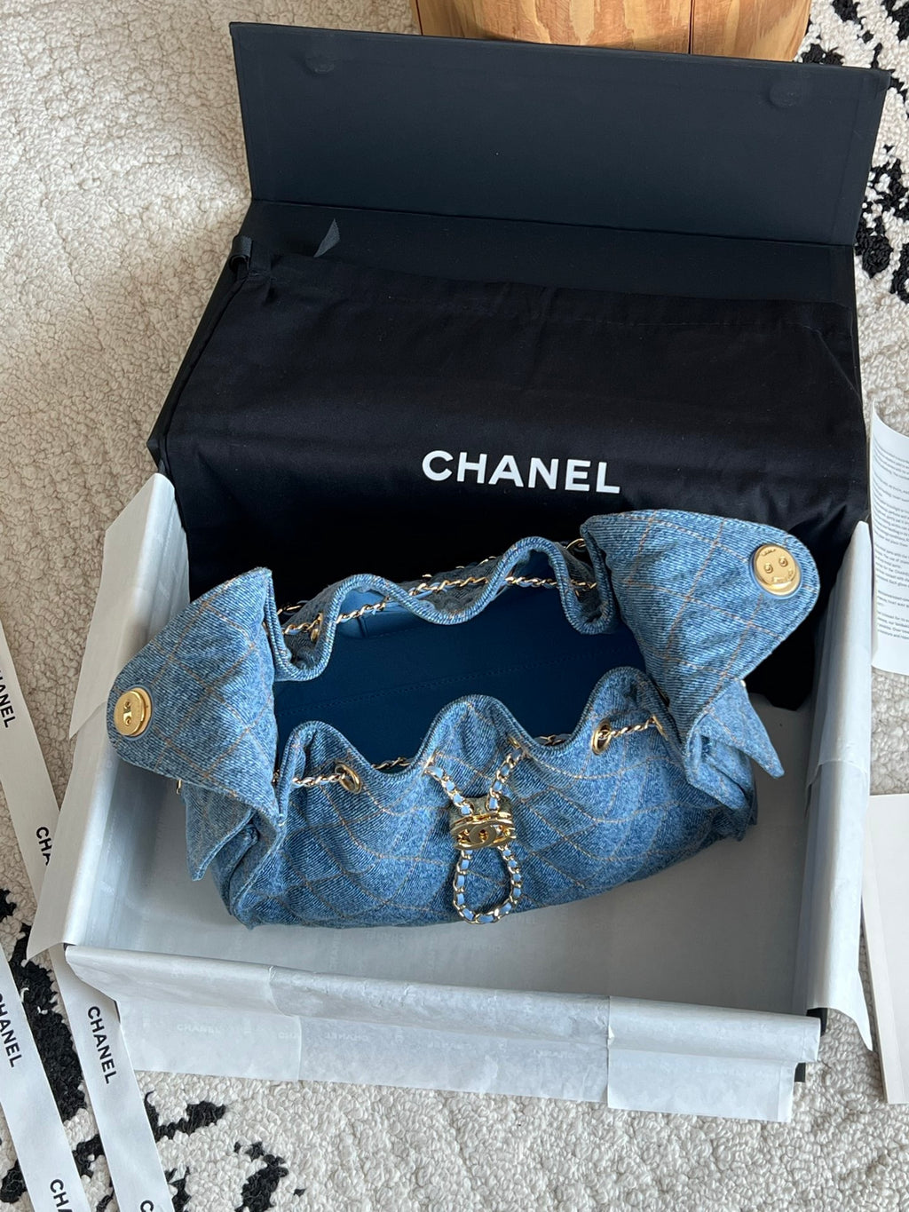 Chanel 25 Small Handbag in Washed Denim