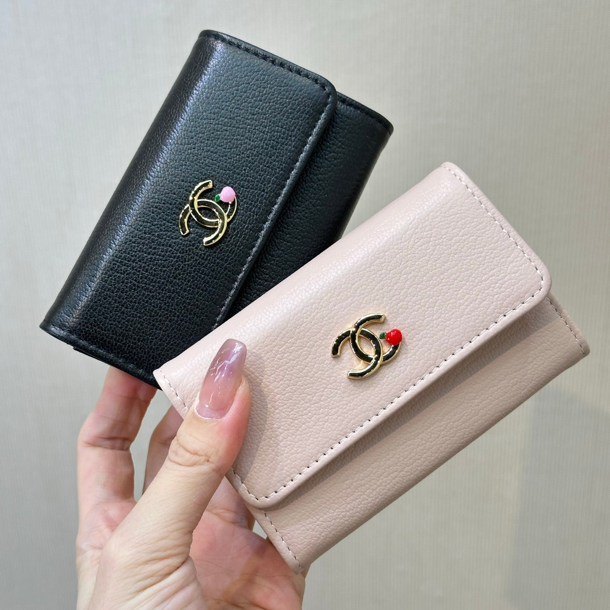 Chanel Flap Card Holder in Grained Goatskin