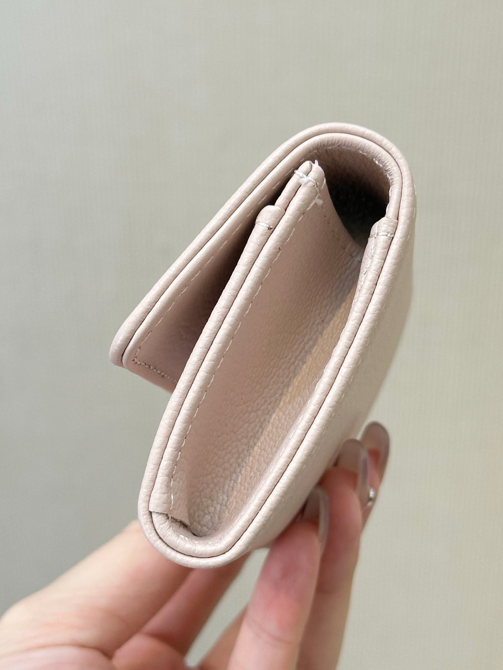 Chanel Flap Card Holder in Grained Goatskin
