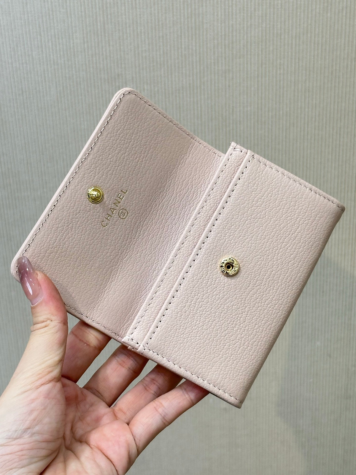 Chanel Flap Card Holder in Grained Goatskin