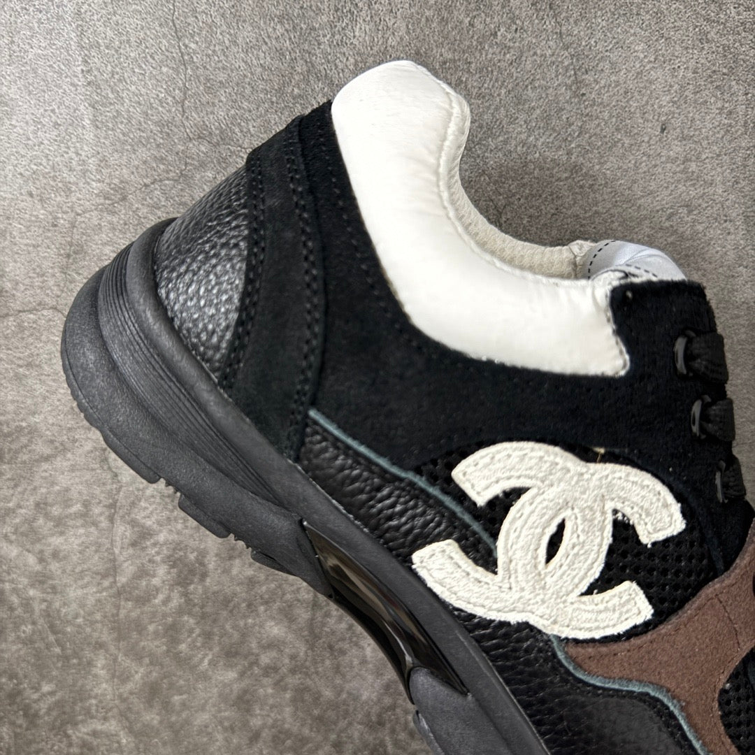Chanel Trainer Sneakers in Mesh and Calfskin Brown G38299