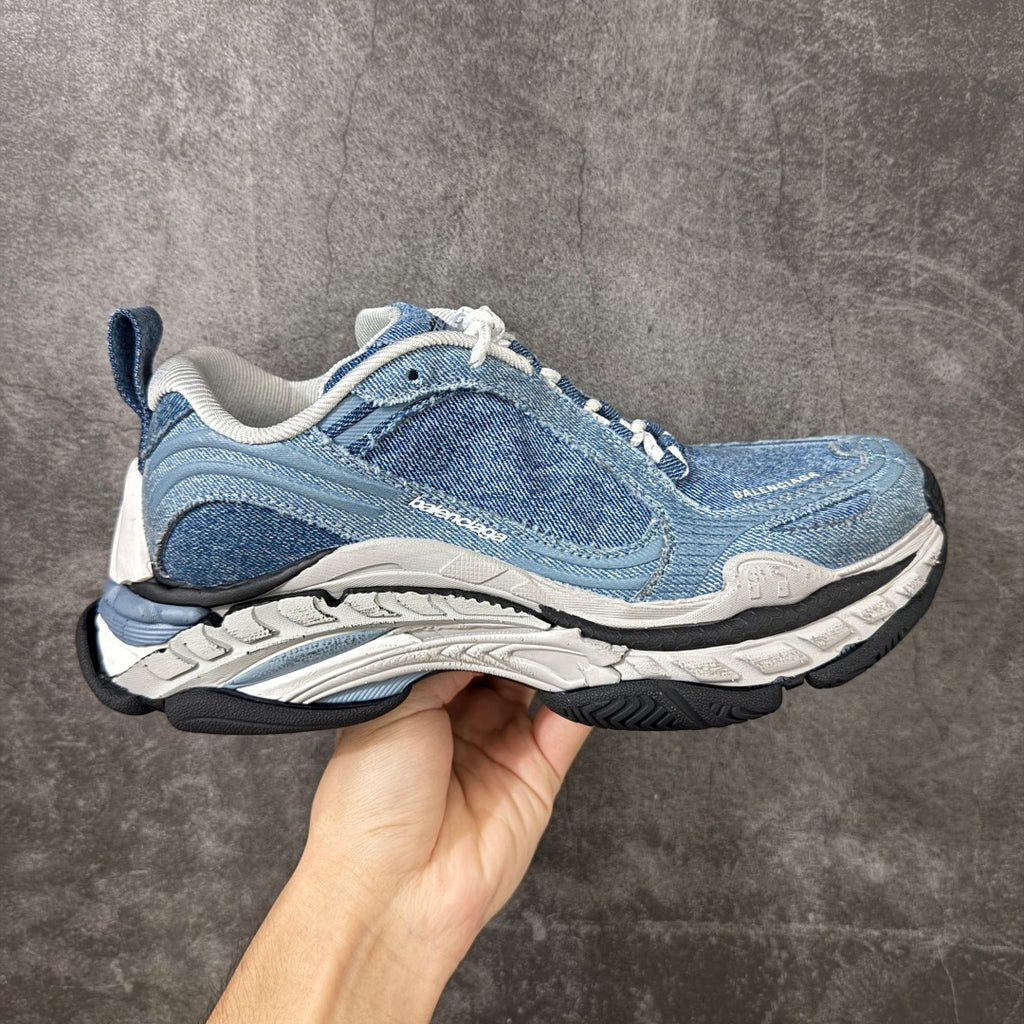 Balenciaga Triple S.2 Denim Sneaker In Blue