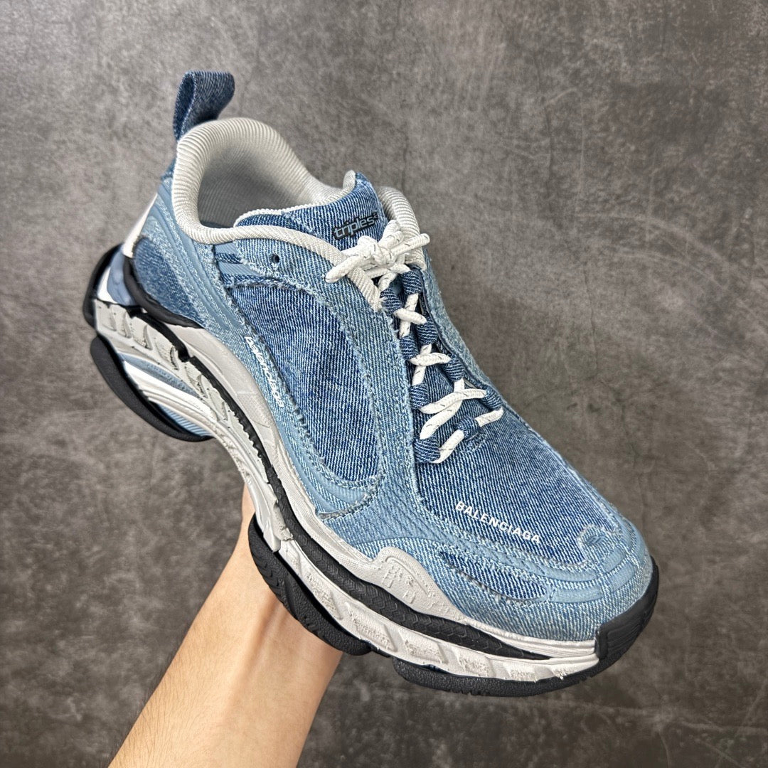 Balenciaga Triple S.2 Denim Sneaker In Blue