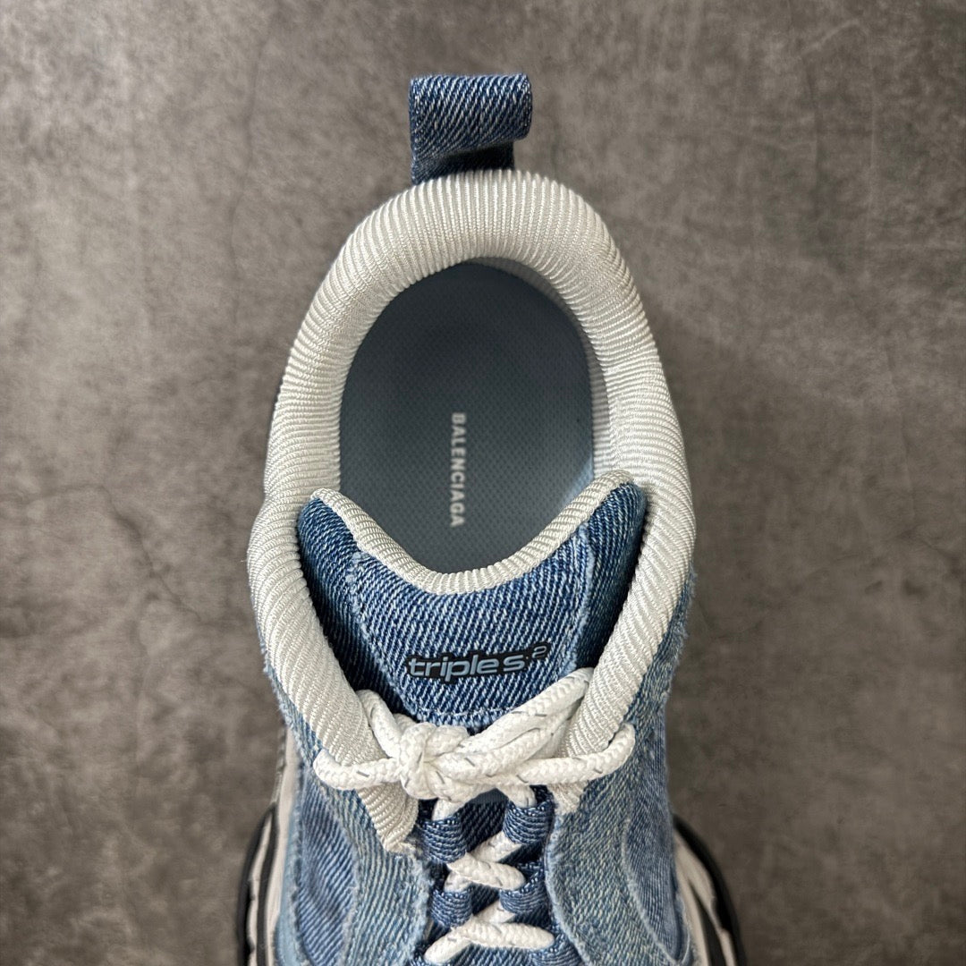 Balenciaga Triple S.2 Denim Sneaker In Blue