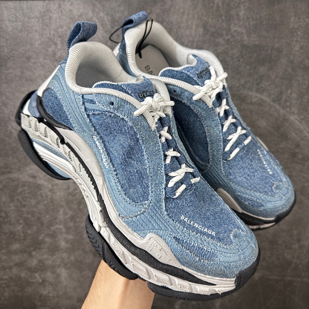Balenciaga Triple S.2 Denim Sneaker In Blue